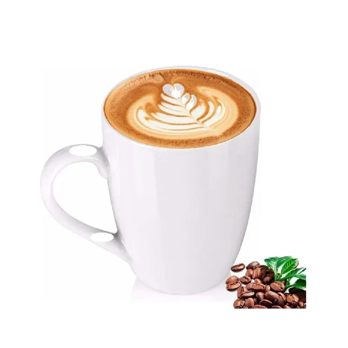 GENERICO - Taza De Cafe Cerámica Tazas De Cafe Coffe Tazon Blanco 400ml Blanco Taza