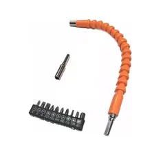 GENERICO - Extensión Flexible Y Brocas Eje De Atornillador 12 Pcs