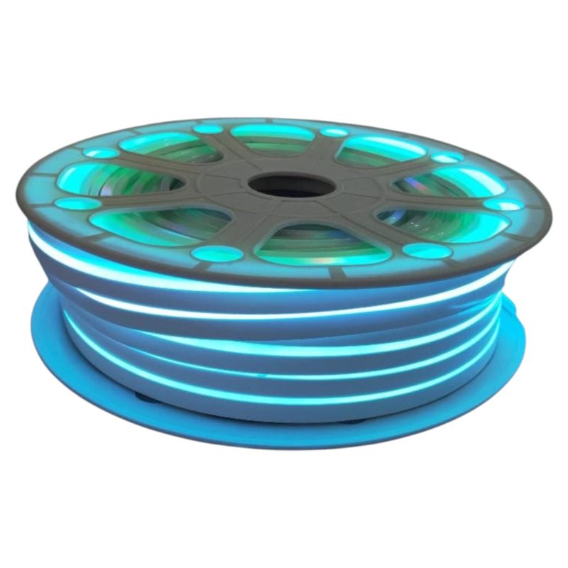 GENERICO - Cinta Neón Led 12V 6Wm 50mt Azul Hielo Celeste