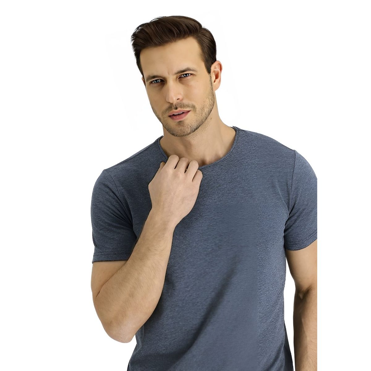 MROTTO - Polera Hombre Cuello V Casual Manga Corta