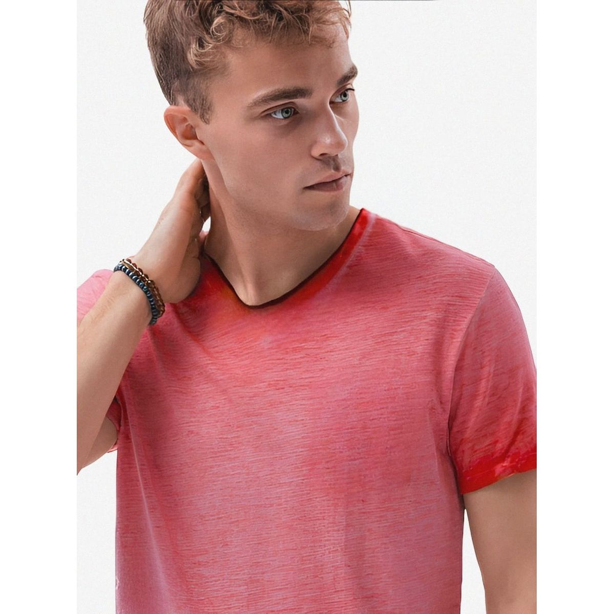 MROTTO - Polera Hombre Cuello V Casual Manga Corta
