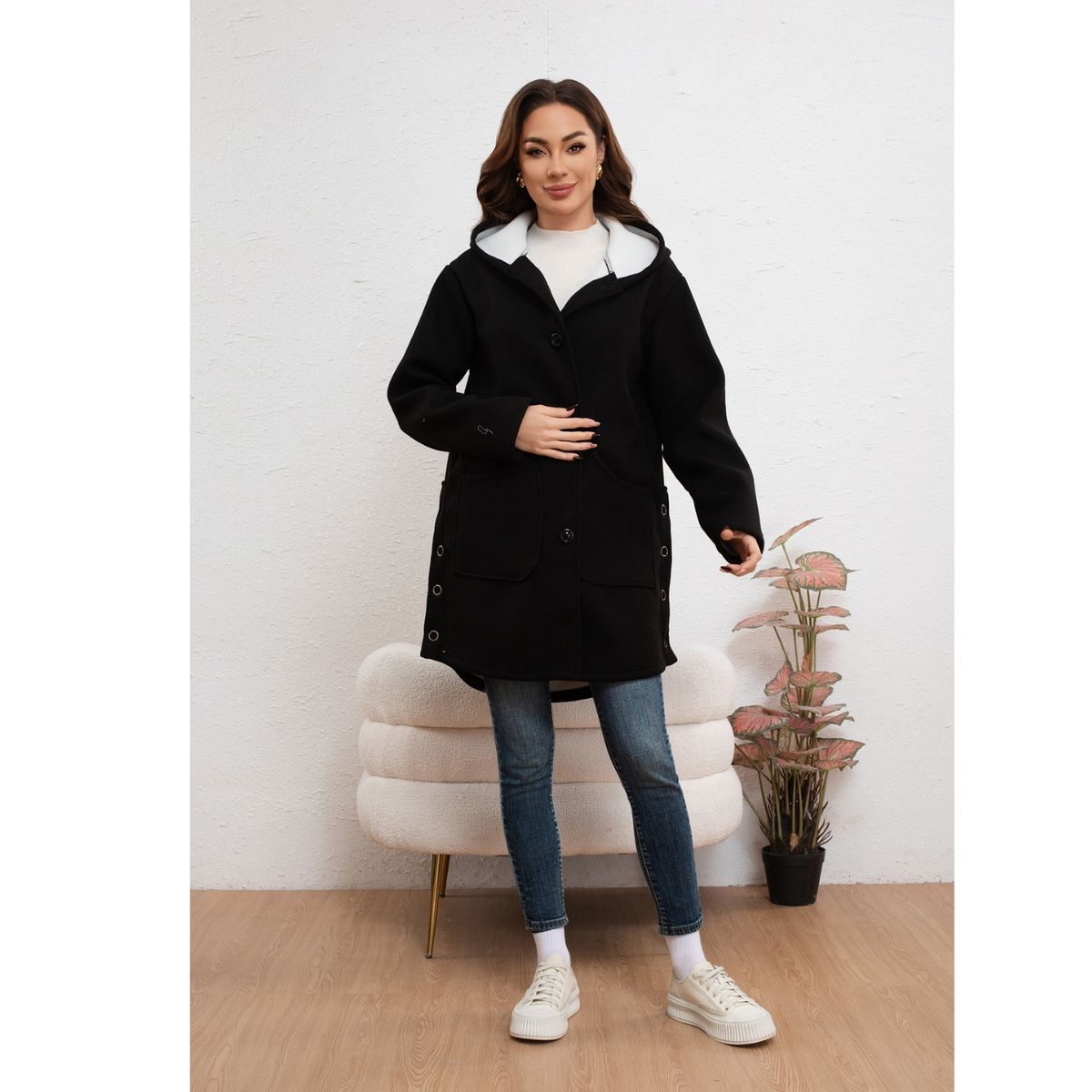 LIKE SHOP - Abrigo Mujer Largo Formal Excelente Calidad 7591