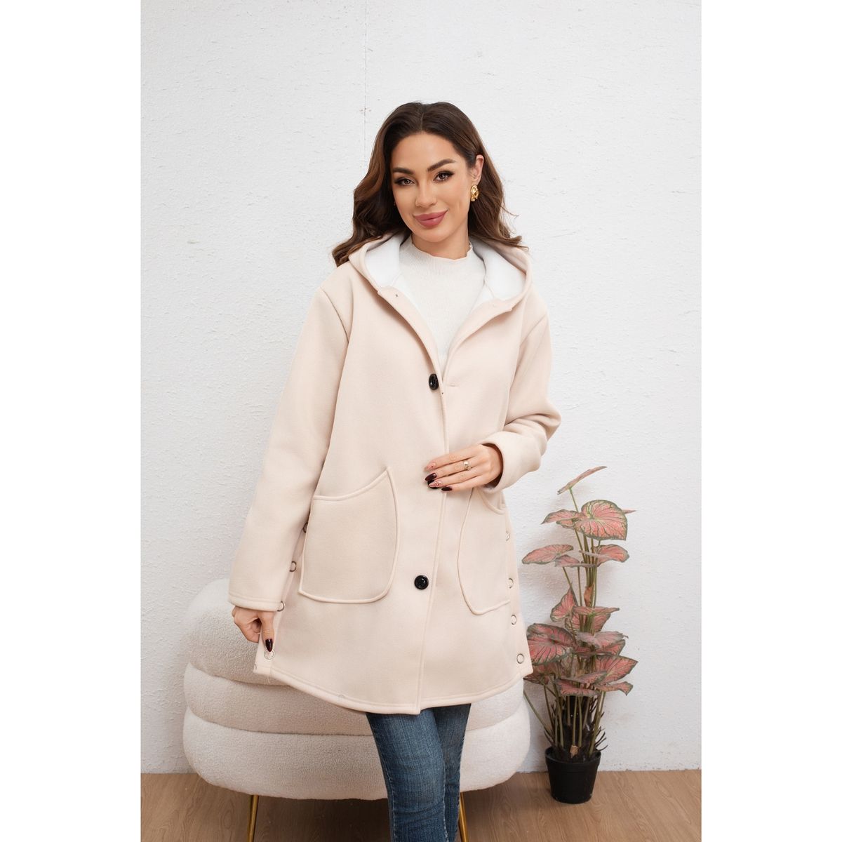 LIKE SHOP - Abrigo Mujer Largo Formal Excelente Calidad 7591