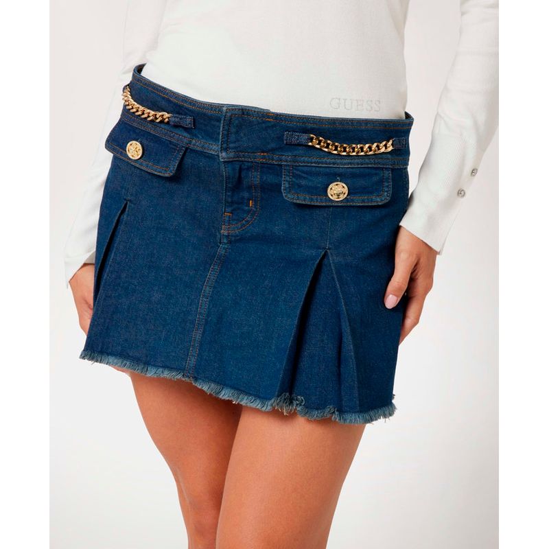 GUESS - Falda Lily Chain Skirt Mujer Multicolor
