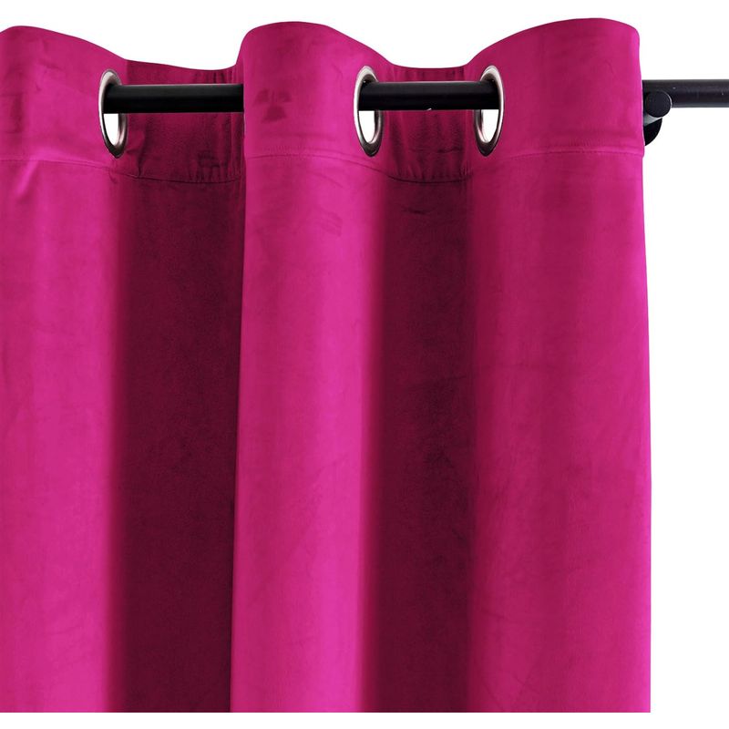 GENERICO - CORTINAS BLACKOUT 2 LIENZO 140X230 C/UCOLOR MORADO VINO ENGOMADA TF