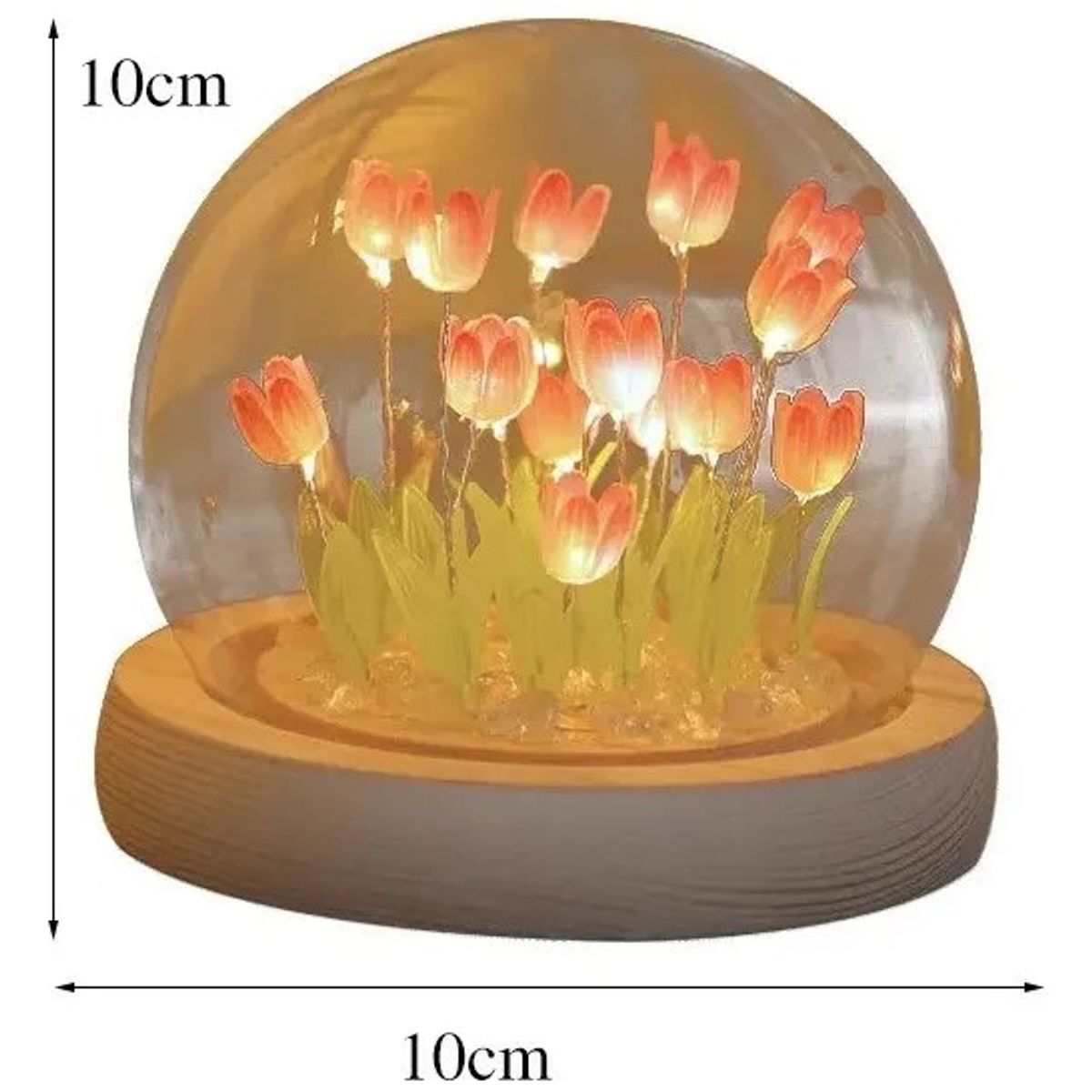 GENERICO - Romántica Noche De Tulipanes Led Para Niña Con Flores Regal