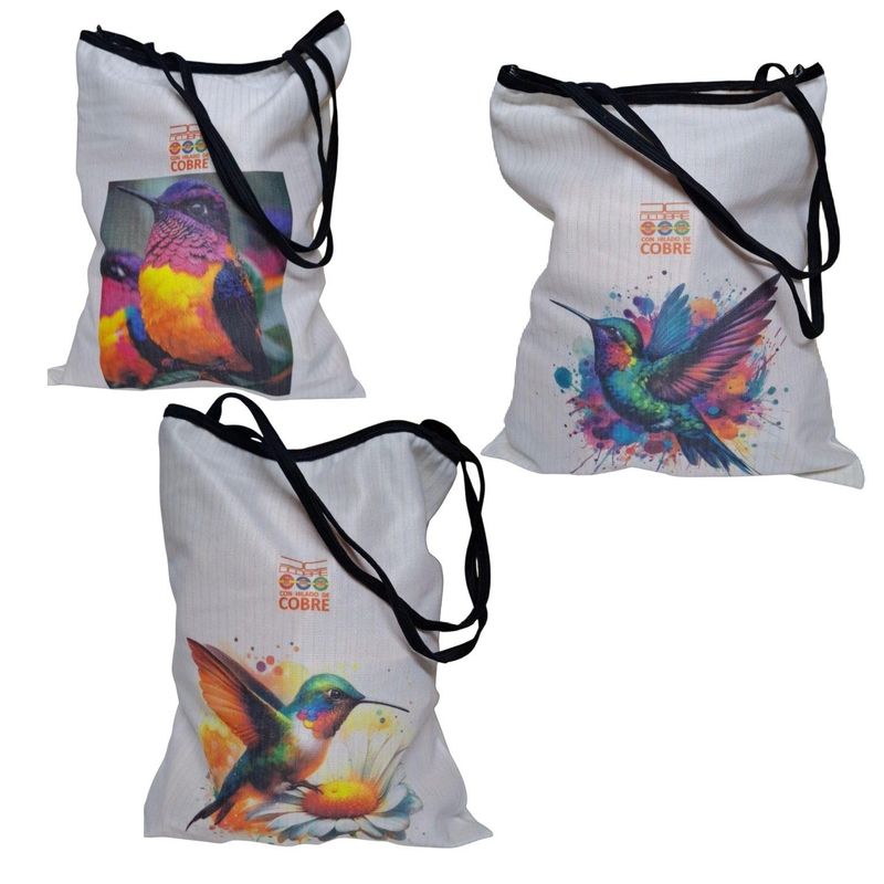 DCOBRE - 3 BOLSOS COBRE COLIBRÍ MARGARITAS