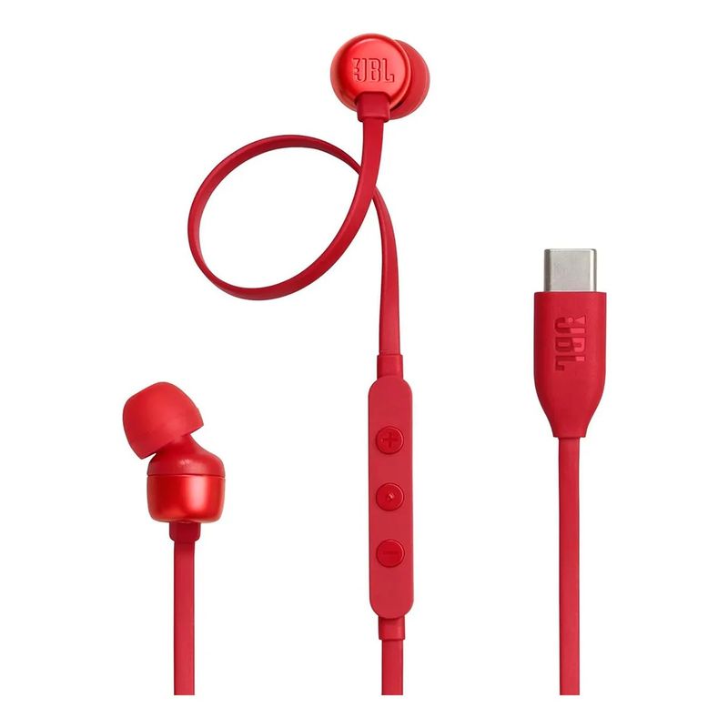 JBL - Audífonos Jbl Tune 310c Con Miccontrol Usb C Rojo