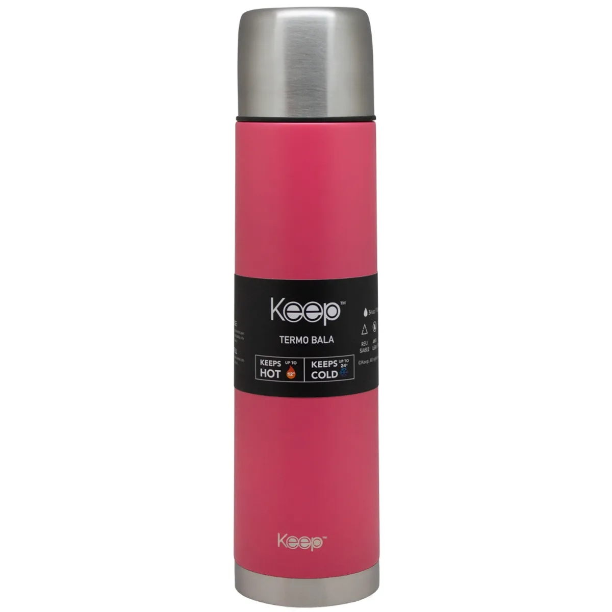 KEEP - Termo Bala 10L Rubber keep -ROSADO