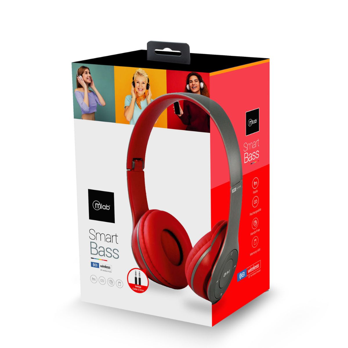 MICROLAB - AUDIFONOS BLUETOOTH MICROLAB SMART BASS WIRELESS 09066