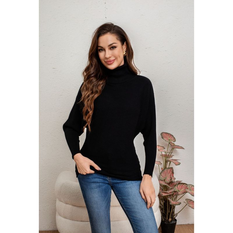 MPROPIA - Sweater Mujer Cuello Alto Manga Larga Murciélago Tejido 5063