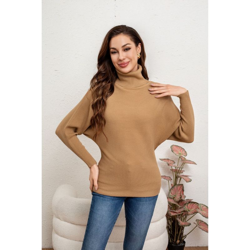 MPROPIA - Sweater Mujer Cuello Alto Manga Larga Murciélago Tejido 5063