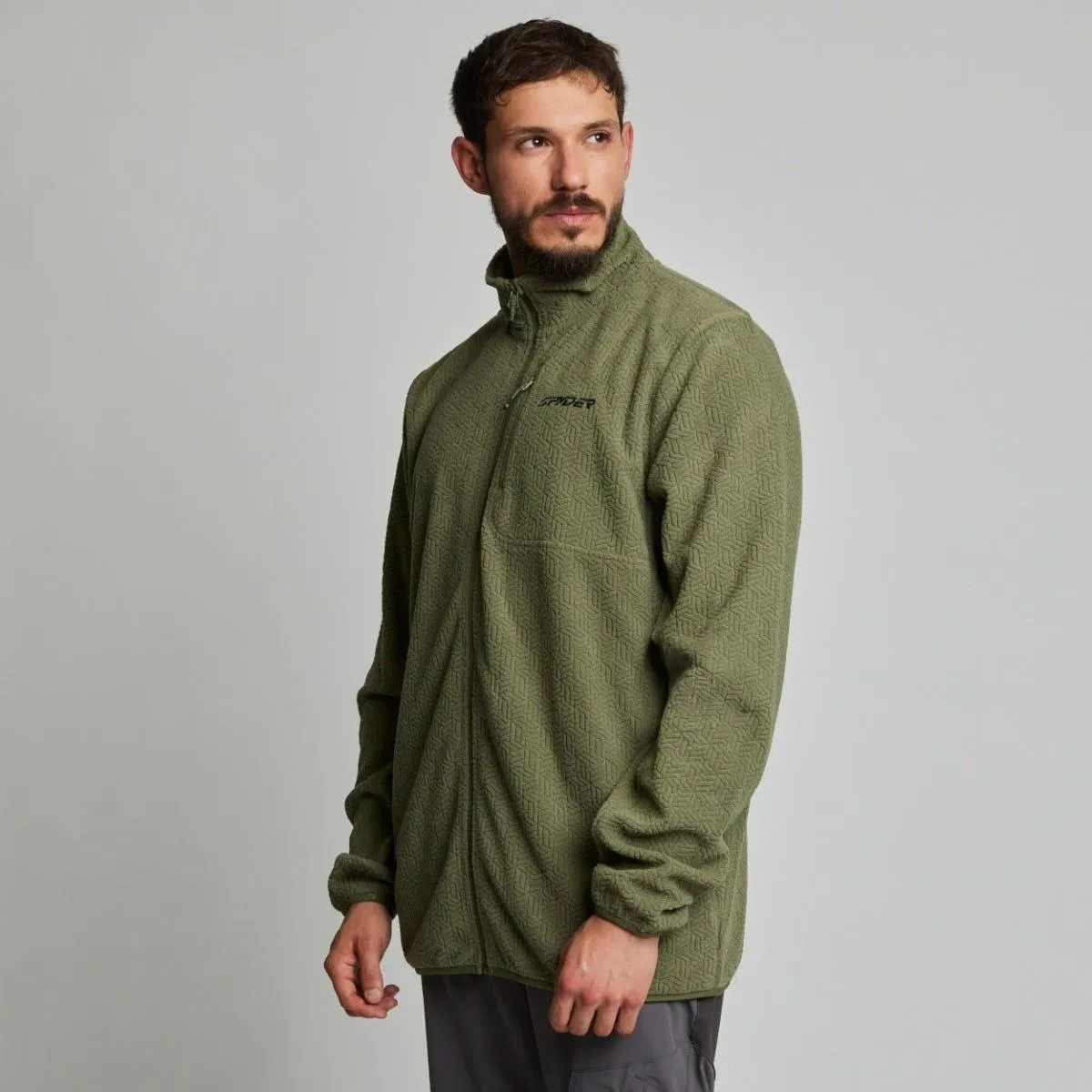 SPYDER - Polerón Polar Outdoor Hombre Spyder Fleece Full Zip Verde