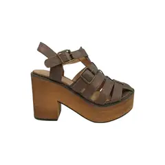 HERIEL - Sandalia Bronce Plataforma Mujer