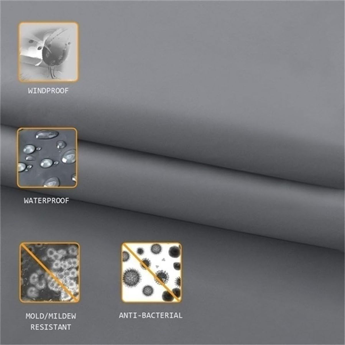 GENERICO - SET DE BAÑO IMPERMEABLE 4 PIEZAS CON DISEÑO FLORES AZUL WYN