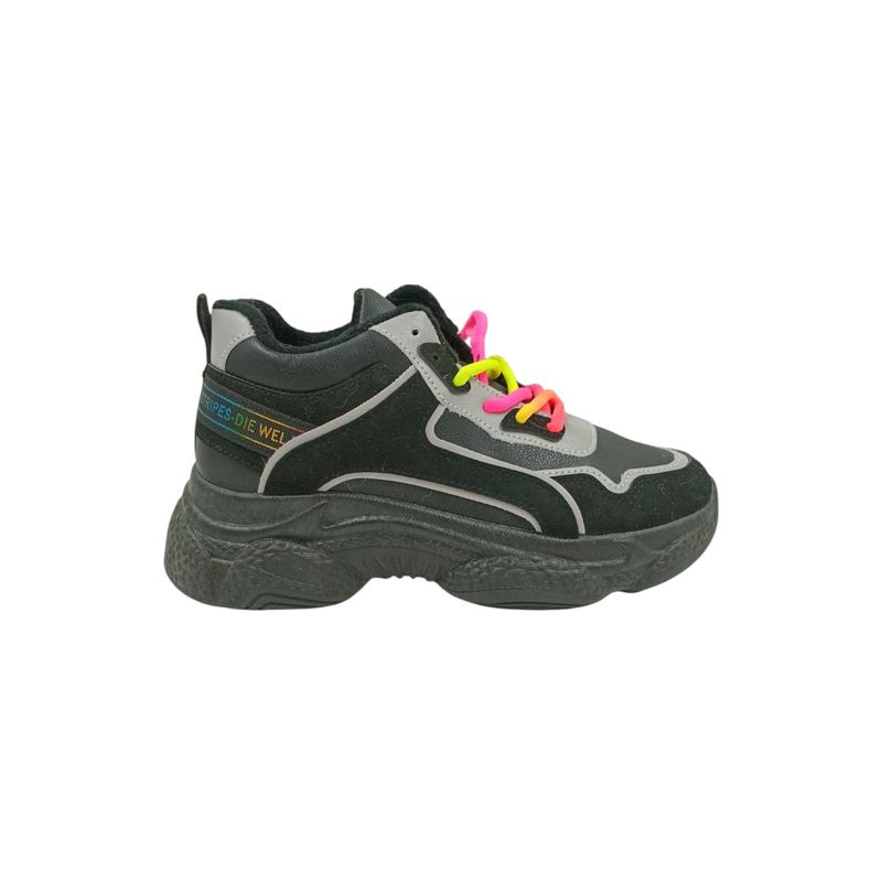 HERIEL - Zapatilla Negra Plataforma Mujer