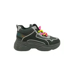 HERIEL - Zapatilla Negra Plataforma Mujer