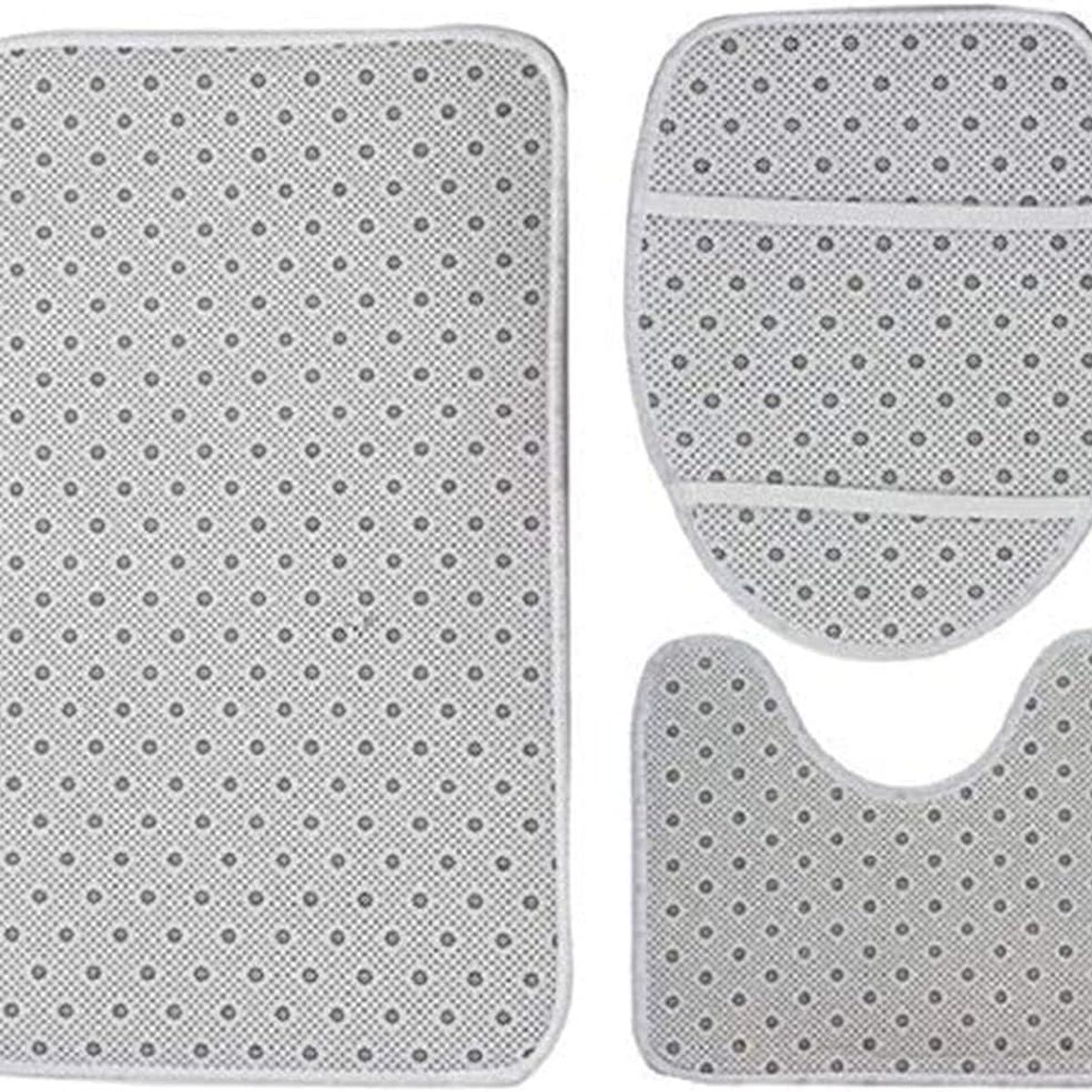 GENERICO - SET DE BAÑO IMPERMEABLE 4 PIEZAS CON DISEÑO VIOLETA FLORES WYN