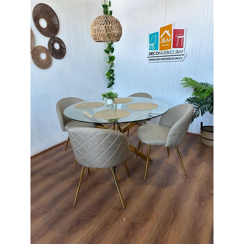 GENERICO - Comedor elite lino gold Beige
