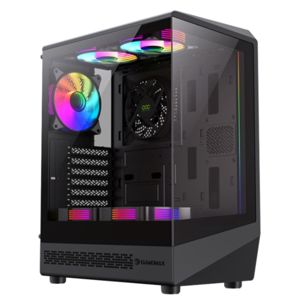 GAMEMAX - Gabinete - GameMax VISTA COC AB - ATX - Negro - SFuente