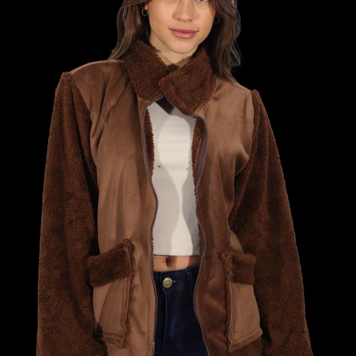 DIVINO JEANS - Chaqueta Tyta III Cafe Divino Jeans