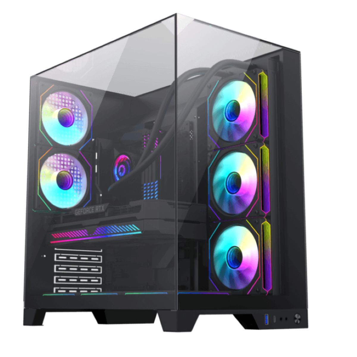 GAMEMAX - Gabinete - Gamemax Infinity Plus BK - SFuente - ATX - Black