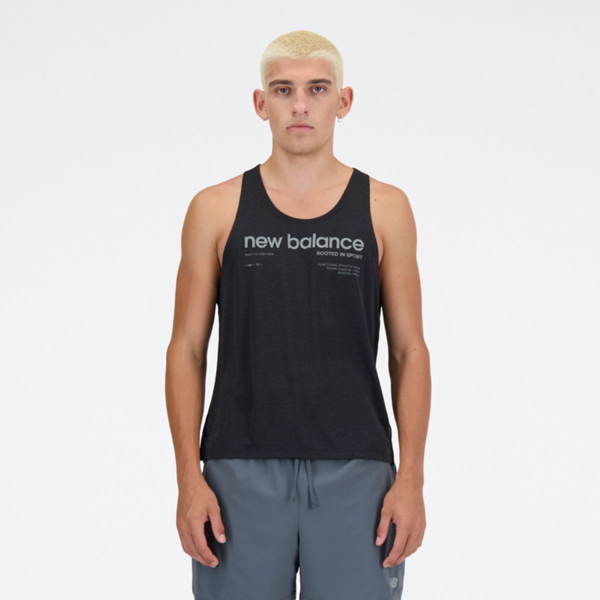 NEW BALANCE - Polera Sin Mangas Hombre New Balance Negro