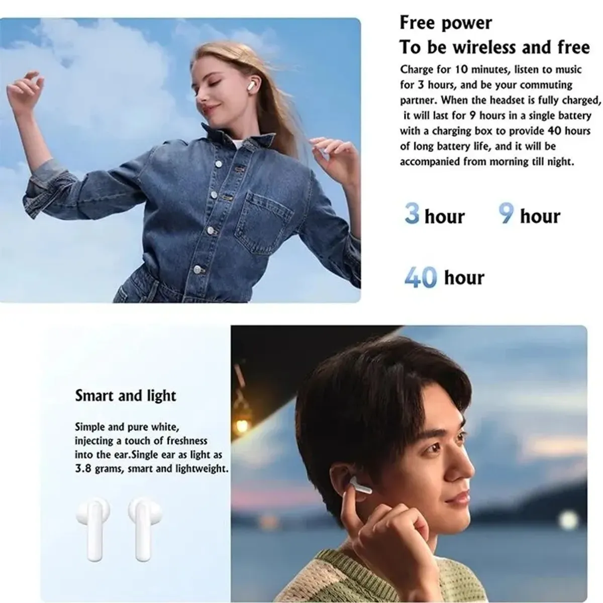 HUAWEI - Set 2 Audifonos Inalámbricos HUAWEI FreeBuds SE 2 Negro y Blanco