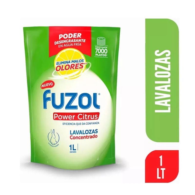 GENERICO - Lavaloza Fuzol Concentrado 1 L Power Citrus Lavalozas.