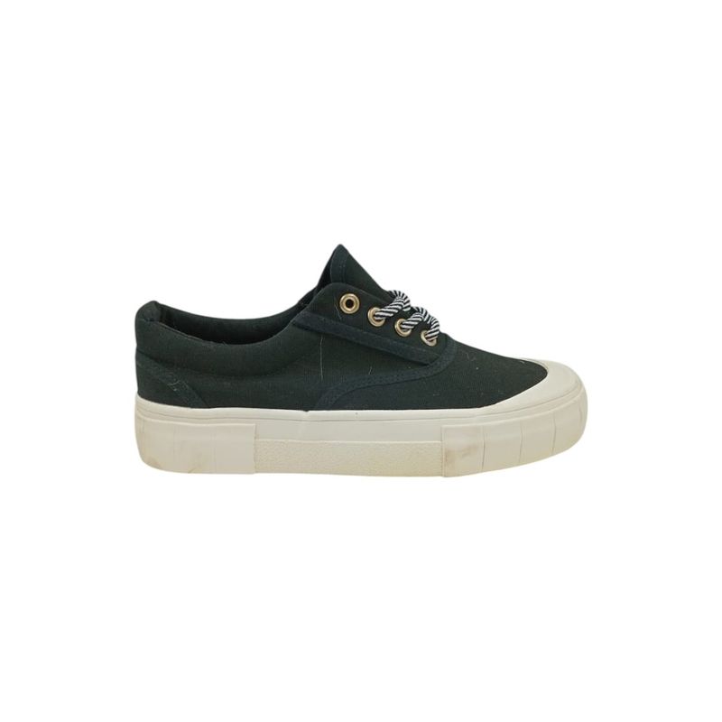 HERIEL - Zapatilla Negra Textil Mujer