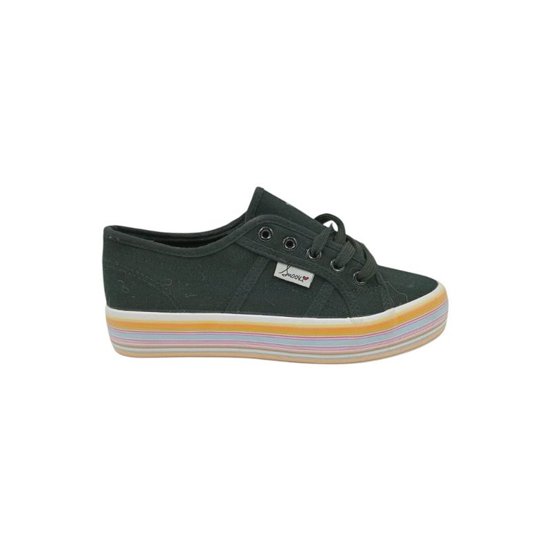 HERIEL - Zapatilla Negra Plataforma Mujer