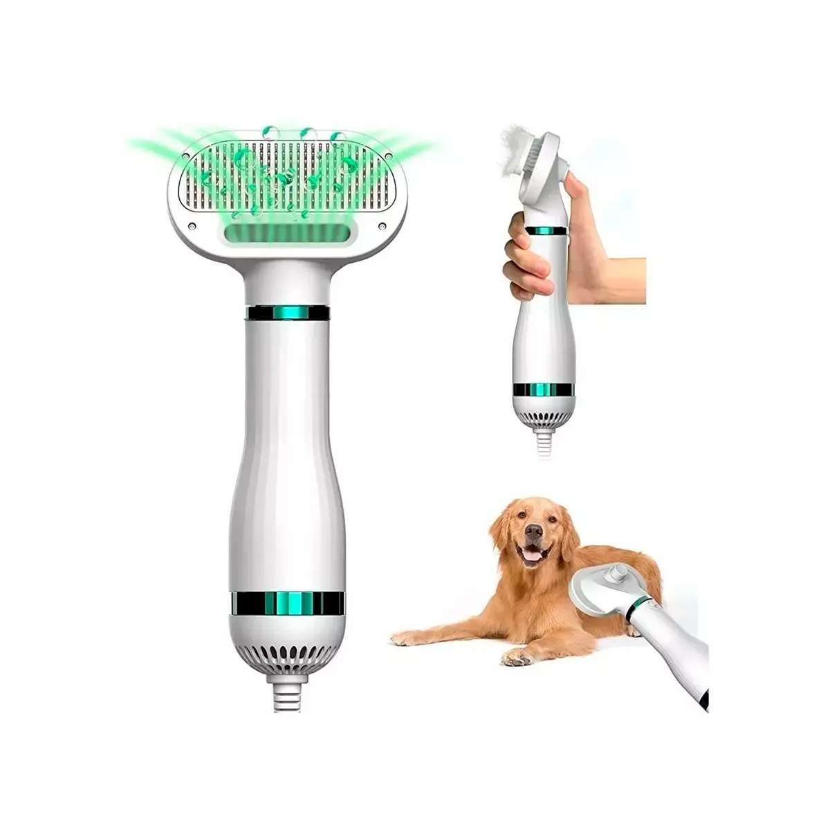 MOVI - CEPILLO SECADOR DE MASCOTAS 2 EN 1