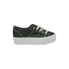HERIEL - Zapatilla Negra Textil Mujer