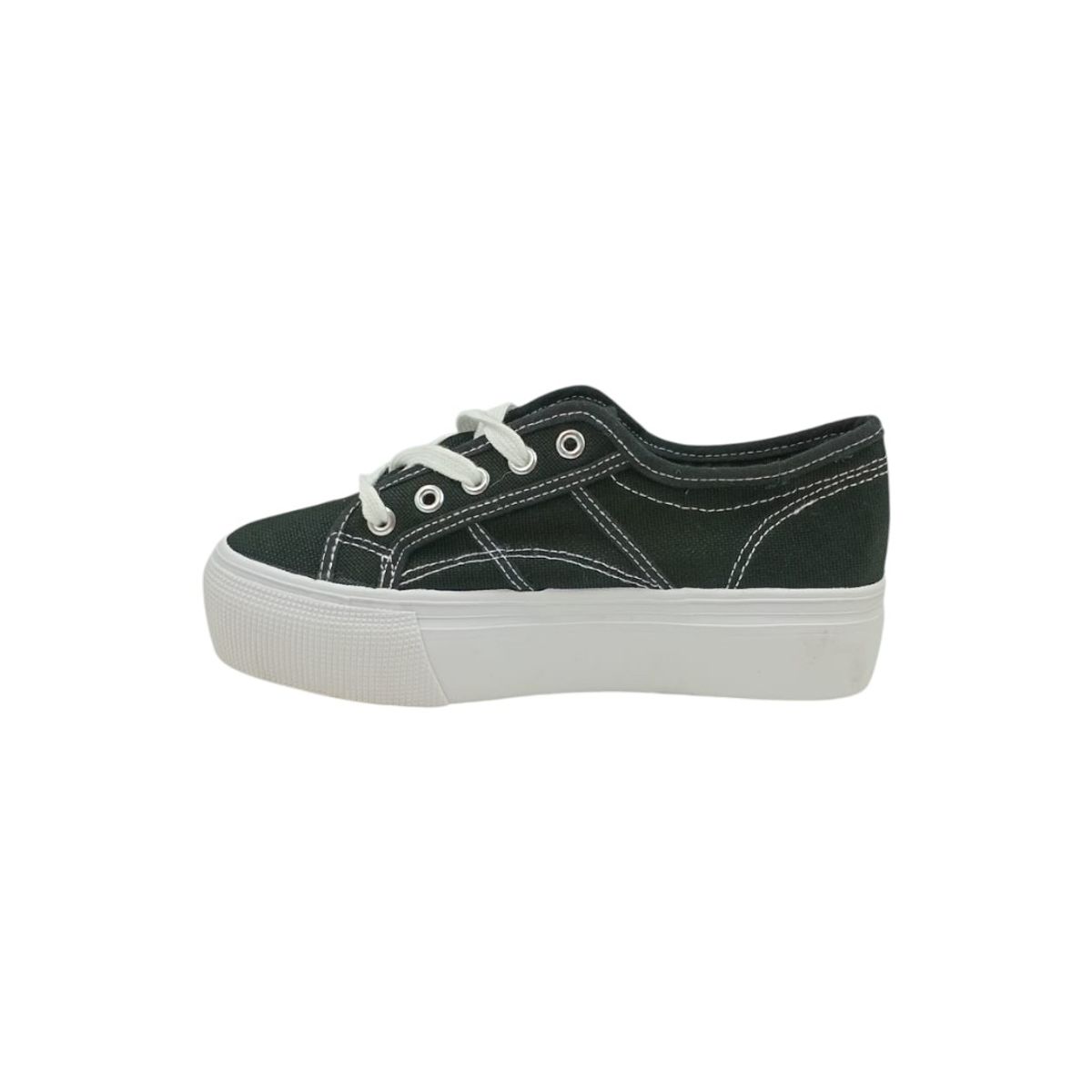 HERIEL - Zapatilla Negra Textil Mujer
