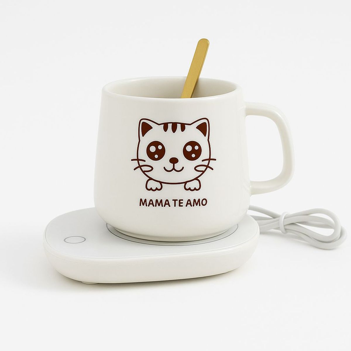 GENERICO - Taza Con Calentador Eléctrico 55°c Taza Con Base Calentador