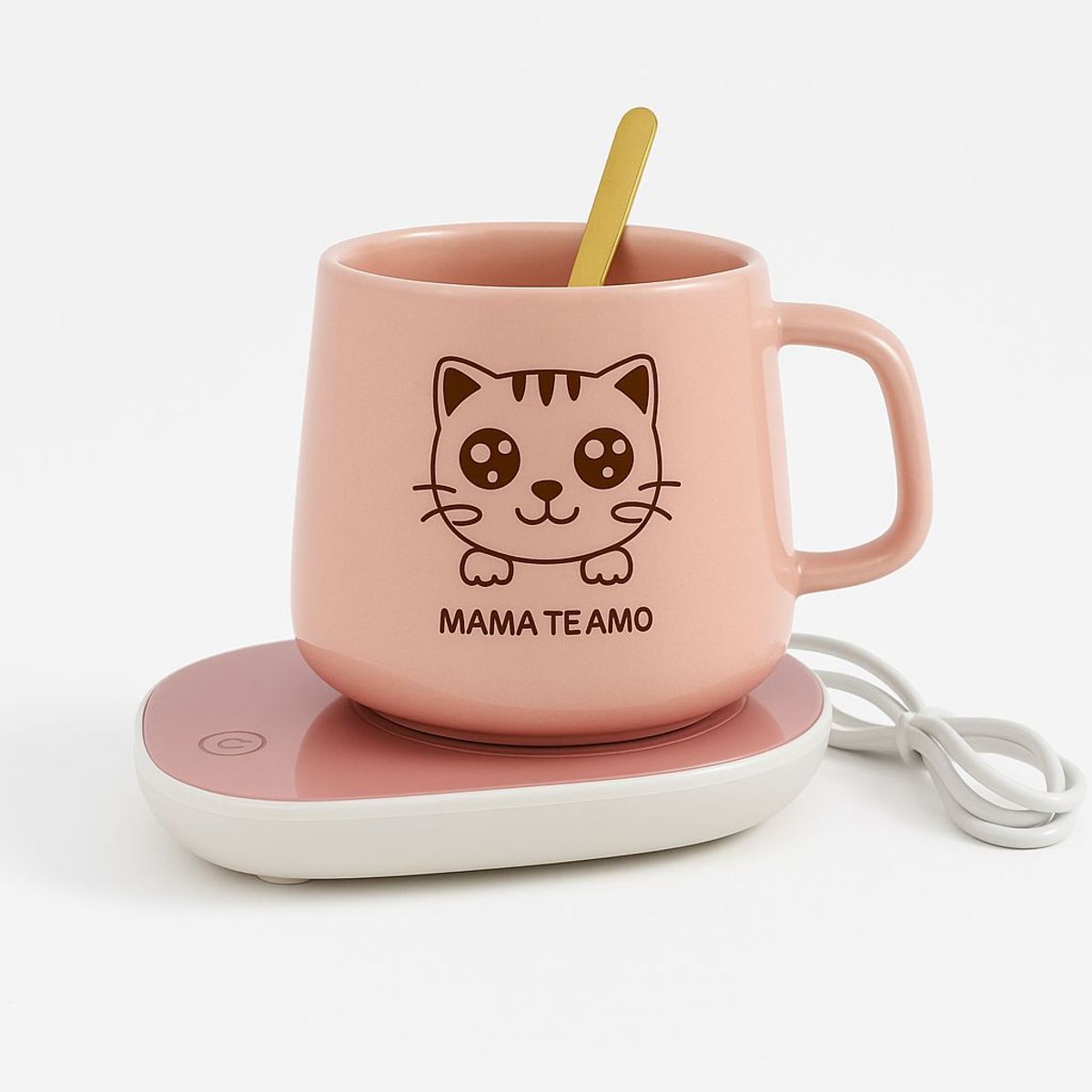 GENERICO - Taza Con Calentador Eléctrico 55°c Taza Con Base Calentador