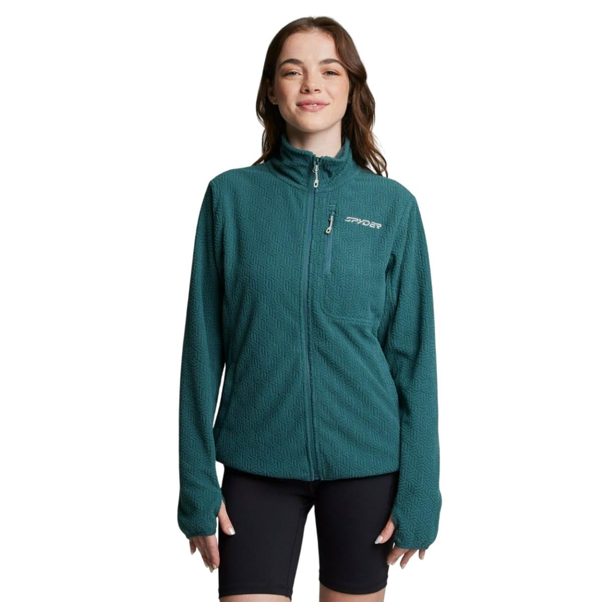 SPYDER - Polerón Polar Outdoor Mujer Spyder Fleece Full Zip Azul