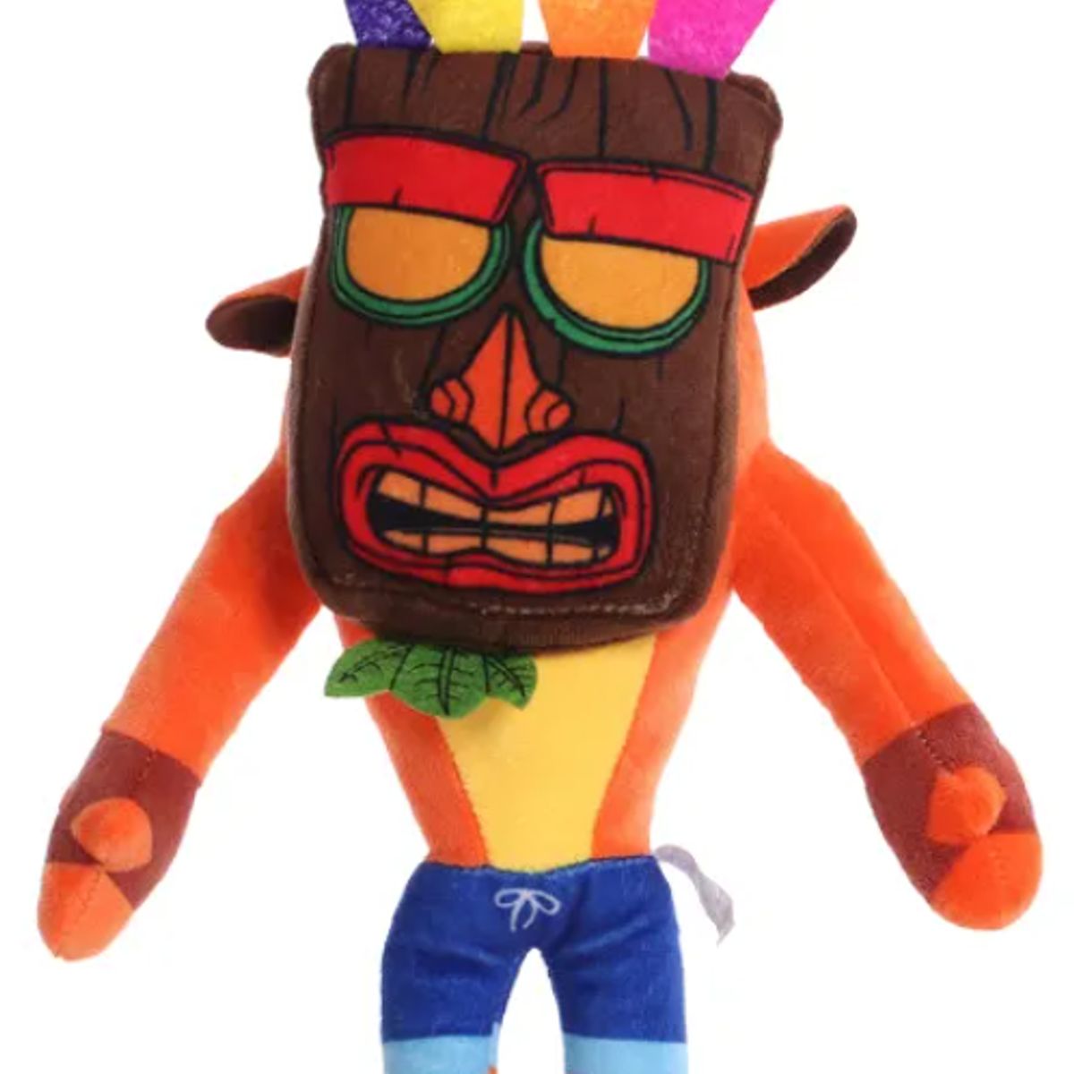 GENERICO - Peluche Crash Bandicoot Clásico 25 Cm Con Mascara Aku Aku