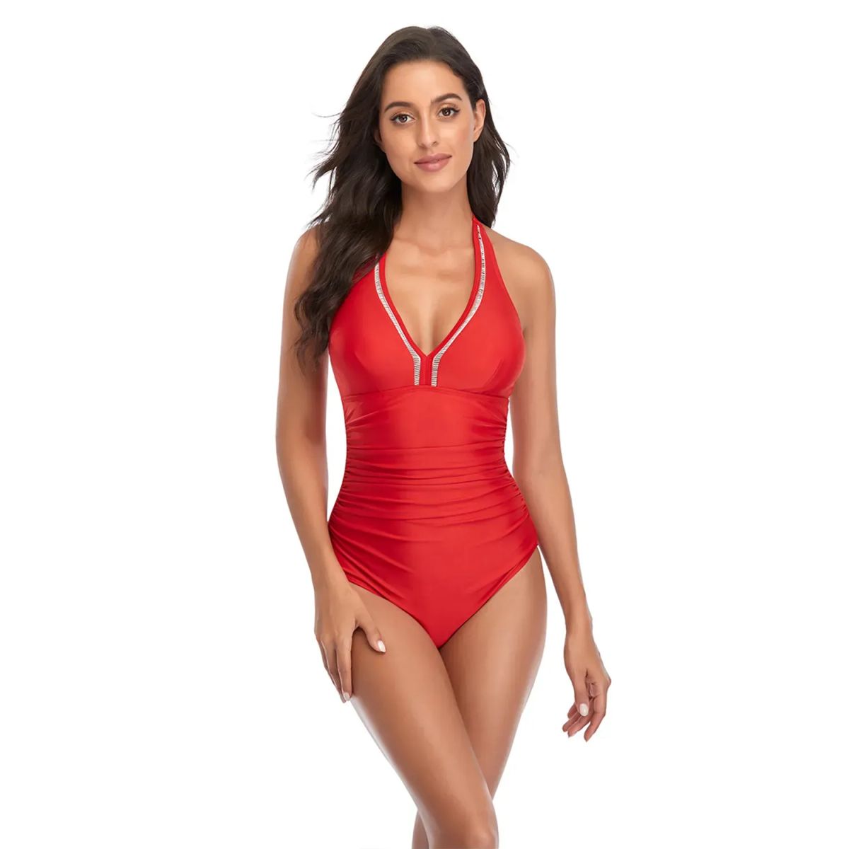 TIOZONEY - Traje de Baño Mujer rojo