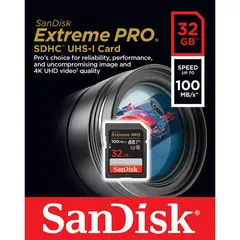 SANDISK - Tarjeta SD 32GB Extreme Pro R100MBs W90MBs 633X