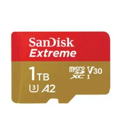 SANDISK - Tarjeta MicroSD 1TB Extreme UHS-I U3 A2 Adaptador SD
