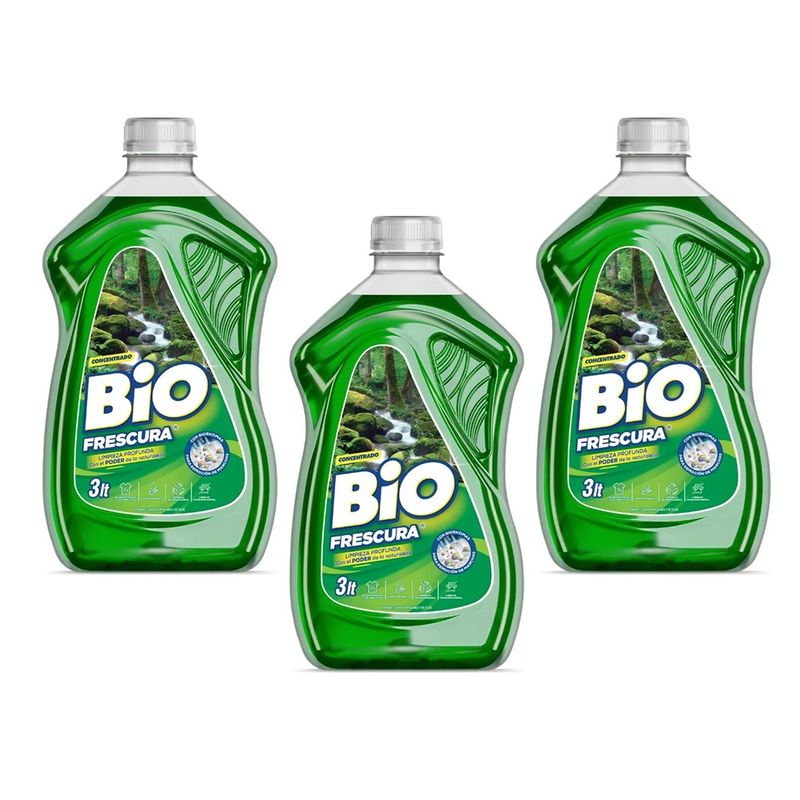 BIOFRESCURA - Pack X3 Detergente Liquido Bio Frescura Bosque Nativo 3l