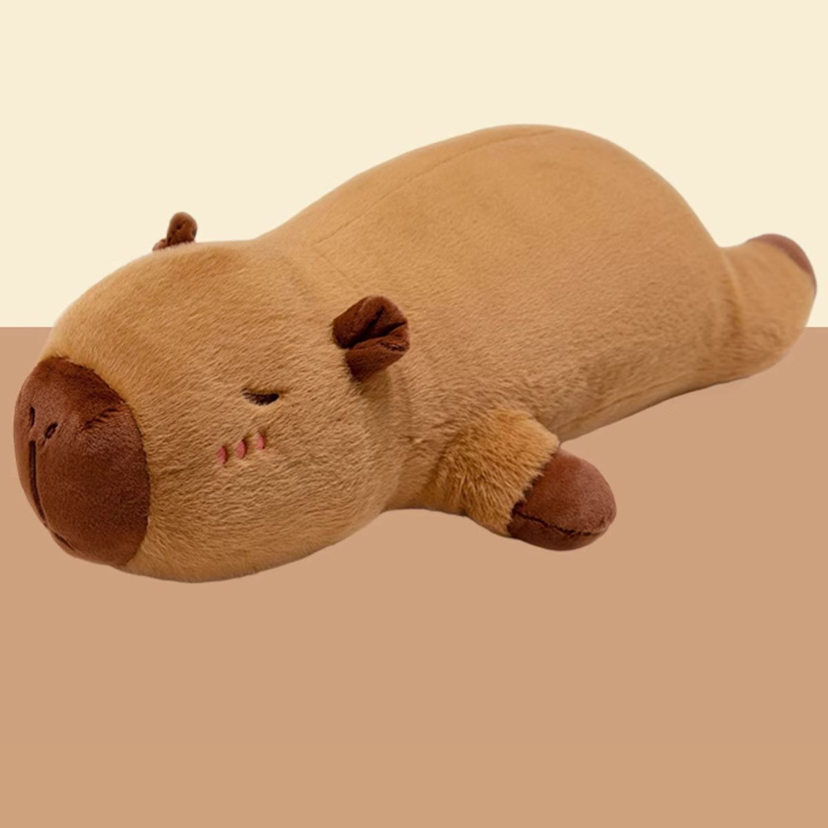 HOMESTAR - Peluche capibara carpincho 80 cm marrón