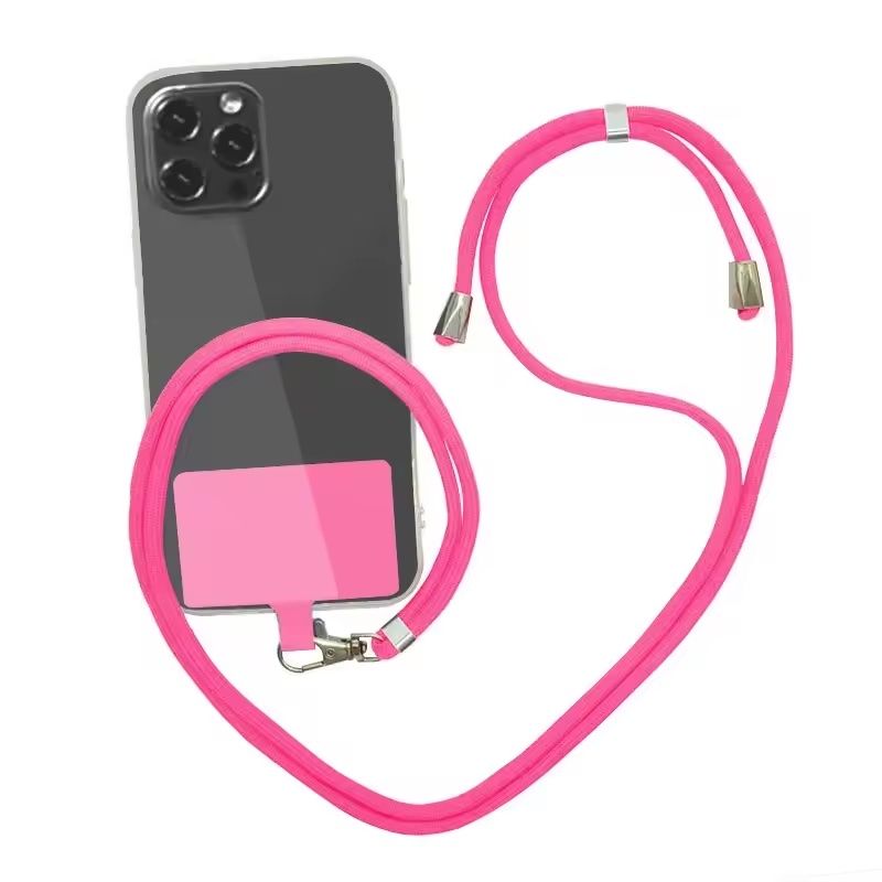 GENERICO - Colgante Para Carcasa Celular Universal Unicolor Cordón Ajustable Fucs.