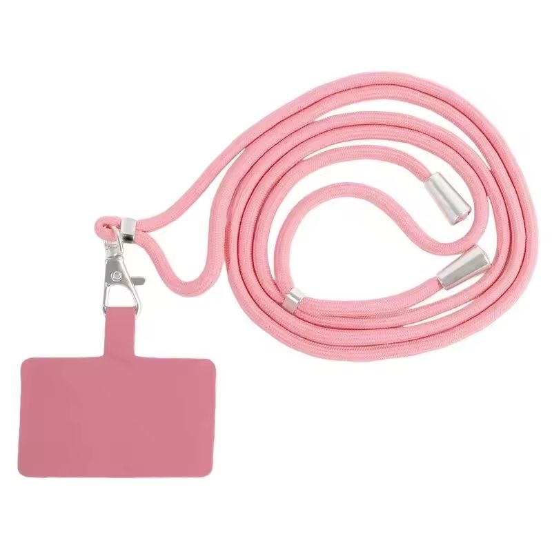 GENERICO - Colgante Para Carcasa Celular Universal Unicolor Cordón Ajustable Rosa