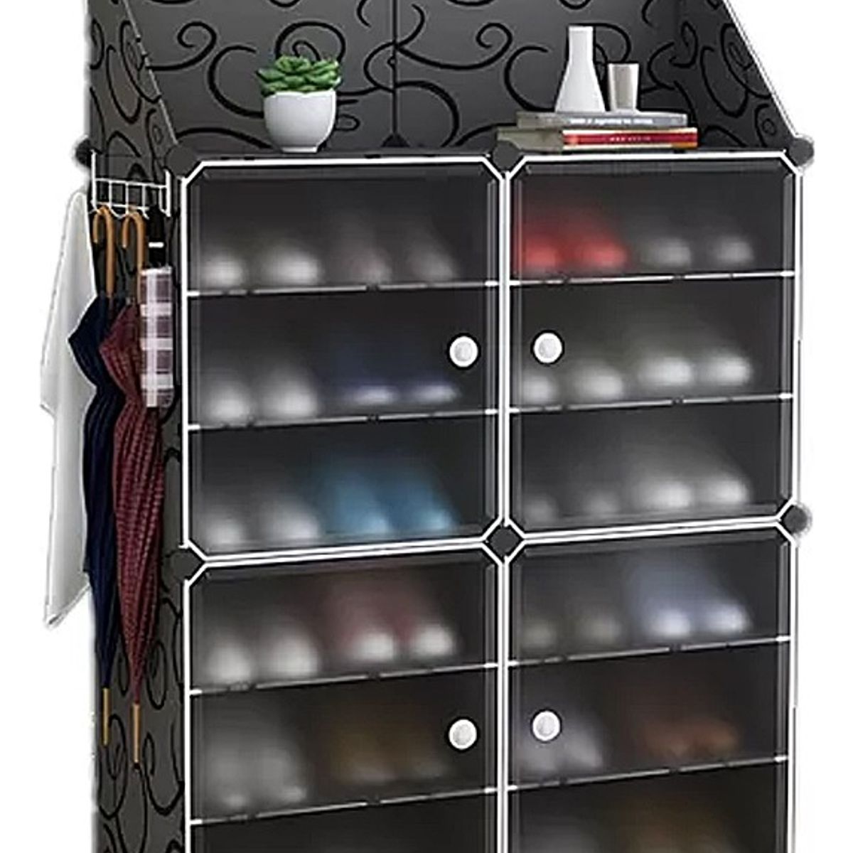 GENERICO - Zapatero Organizador 2 Filas Y 6 Pisos Estante Triangular