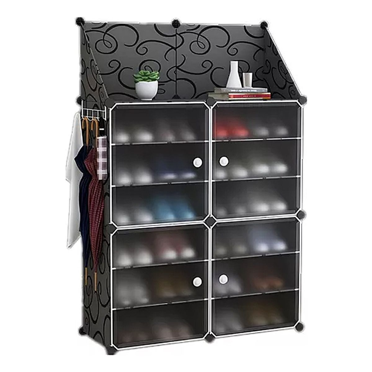 GENERICO - Zapatero Organizador 2 Filas Y 6 Pisos Estante Triangular