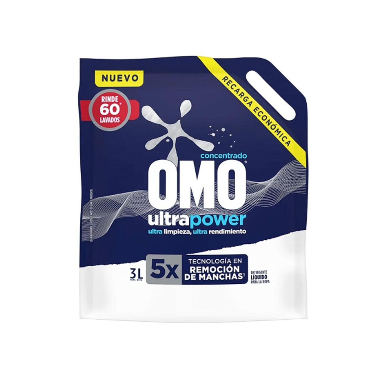 OMO - Detergente Omo Liquido Ultra Power 3l Rinde 60 Lavados