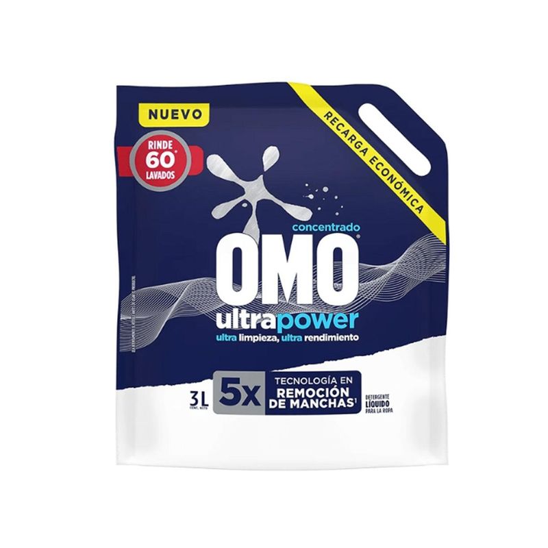 OMO - Detergente Omo Liquido Ultra Power 3l Rinde 60 Lavados