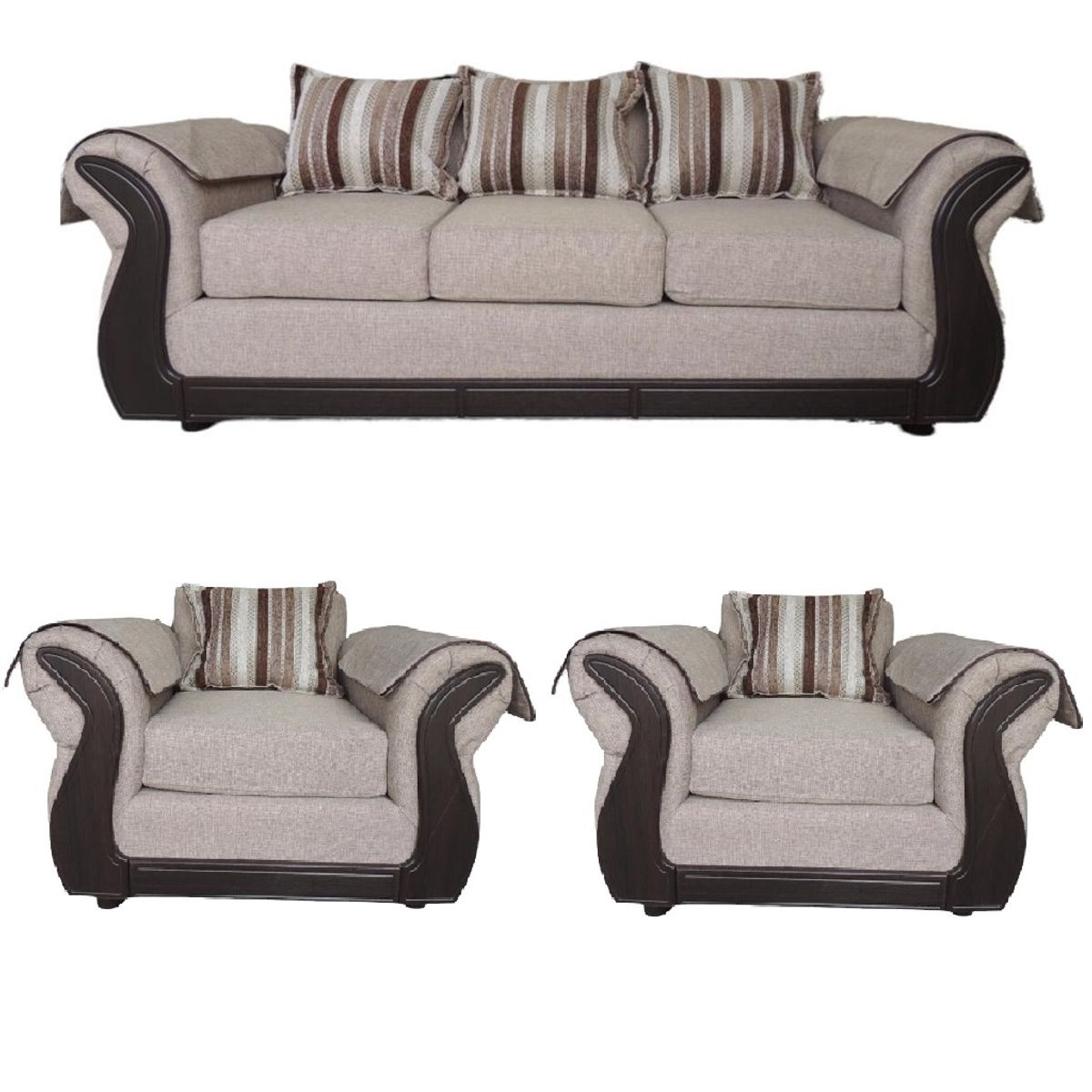 ALMORE - Juego Living Zeus 311 Beige Almore